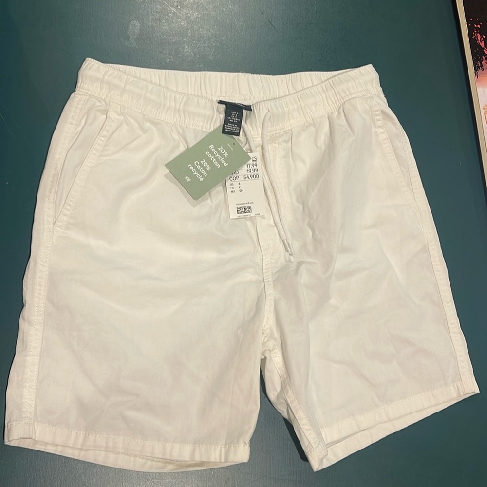 New with Tags!  Men’s shorts - Size Small - White H&M